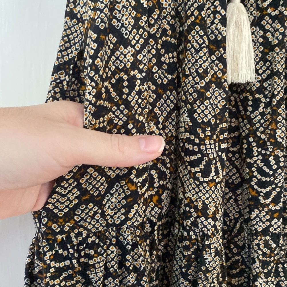 Ulla Johnson Black and Cream Floral Maxi Dress - Picture 7 of 16
